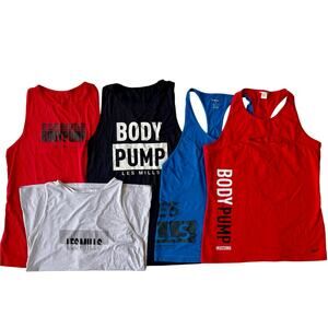 Les Mills Body Pump Active Chill Fitness Shirt Lot Reebok Small